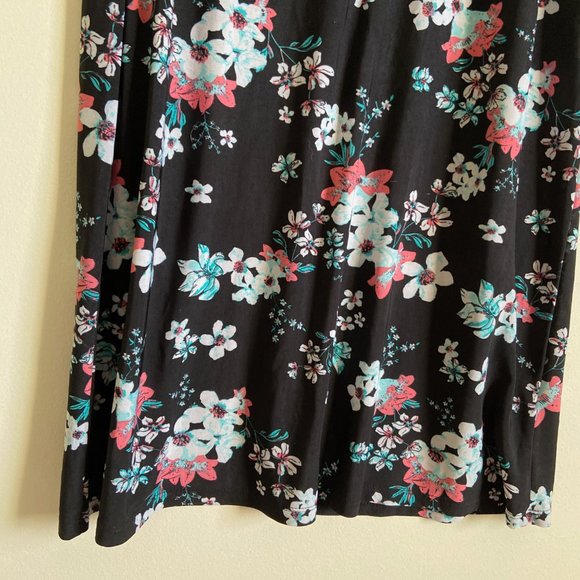 Large 2 Dye 4 Black with blue and pink flower casual summer dress - Picture 5 of 13